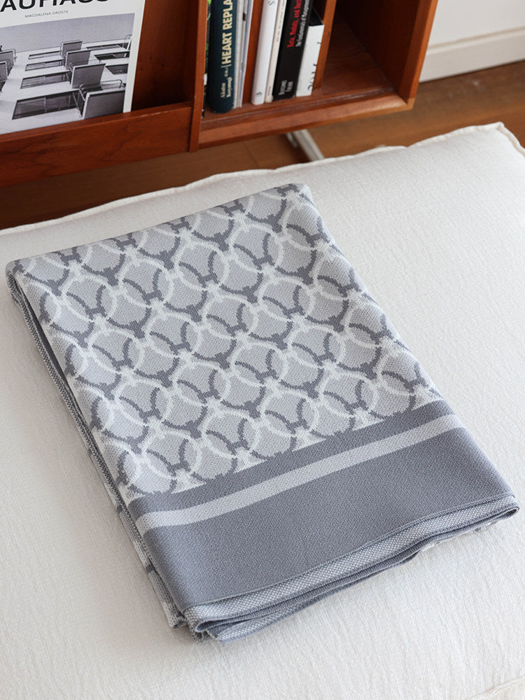 Retro Old Money Knitted Throw Blanket – Elegant Sofa & Bed Decorative Throw