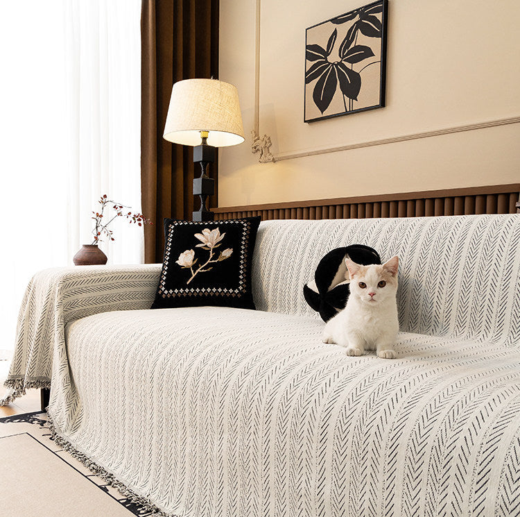 Chenille Sofa Cover – Cat Scratch Resistant Couch Protector for All Seasons