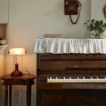French Embroidered Piano Cover – Elegant Dustproof Piano & Stool Cover Set