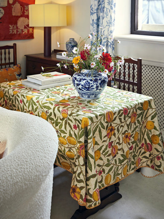 Prefer to set modern style tablecloth, household fruit, atmosphere, English cover cloth, dining table, rectangular coffee table, tablecloth customization