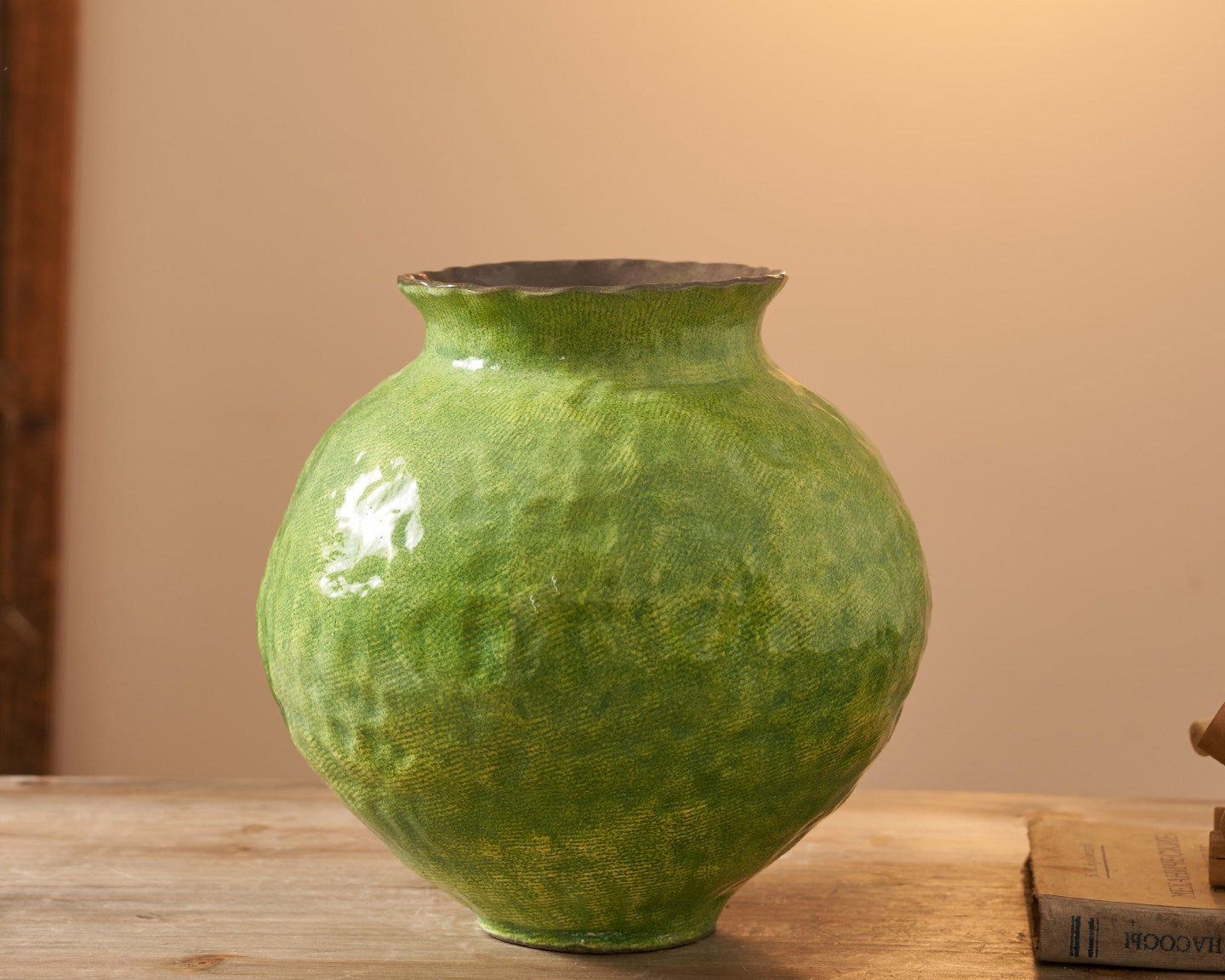 Jingdezhen Green Ceramic Vase – Vintage Flower &amp; Hydroponic Decor