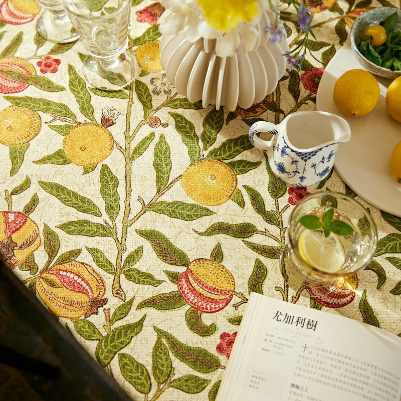 Prefer to set modern style tablecloth, household fruit, atmosphere, English cover cloth, dining table, rectangular coffee table, tablecloth customization