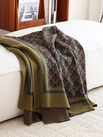 Retro Old Money Knitted Throw Blanket – Elegant Sofa & Bed Decorative Throw