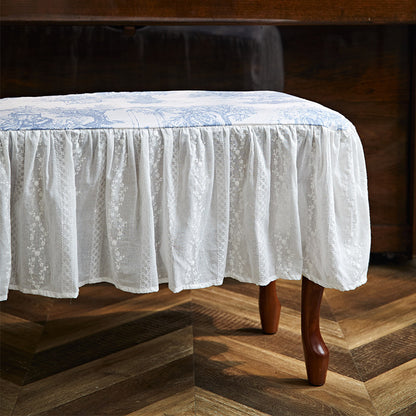 French Embroidered Piano Cover – Elegant Dustproof Piano & Stool Cover Set