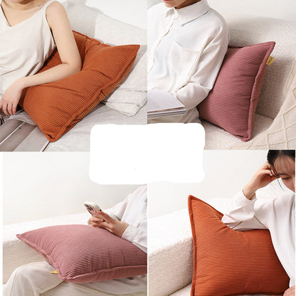 Red Corduroy Square Pillow Cover – Luxury Sofa & Bed Cushion