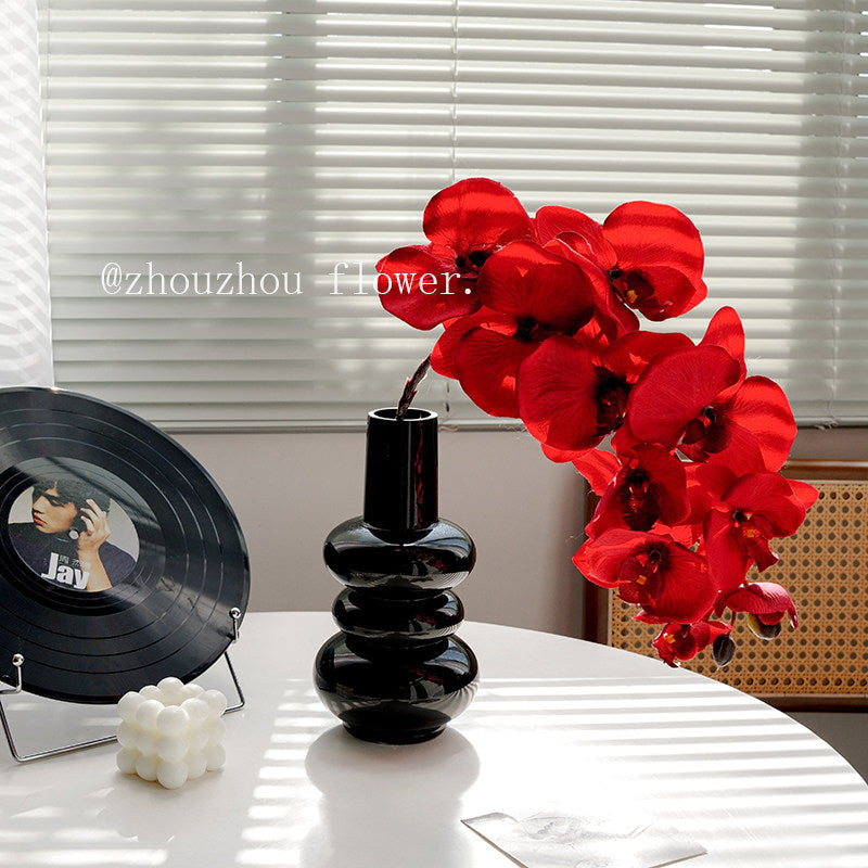 French Vintage Glass Vase – Elegant Flower Arrangement &amp; Table Decor