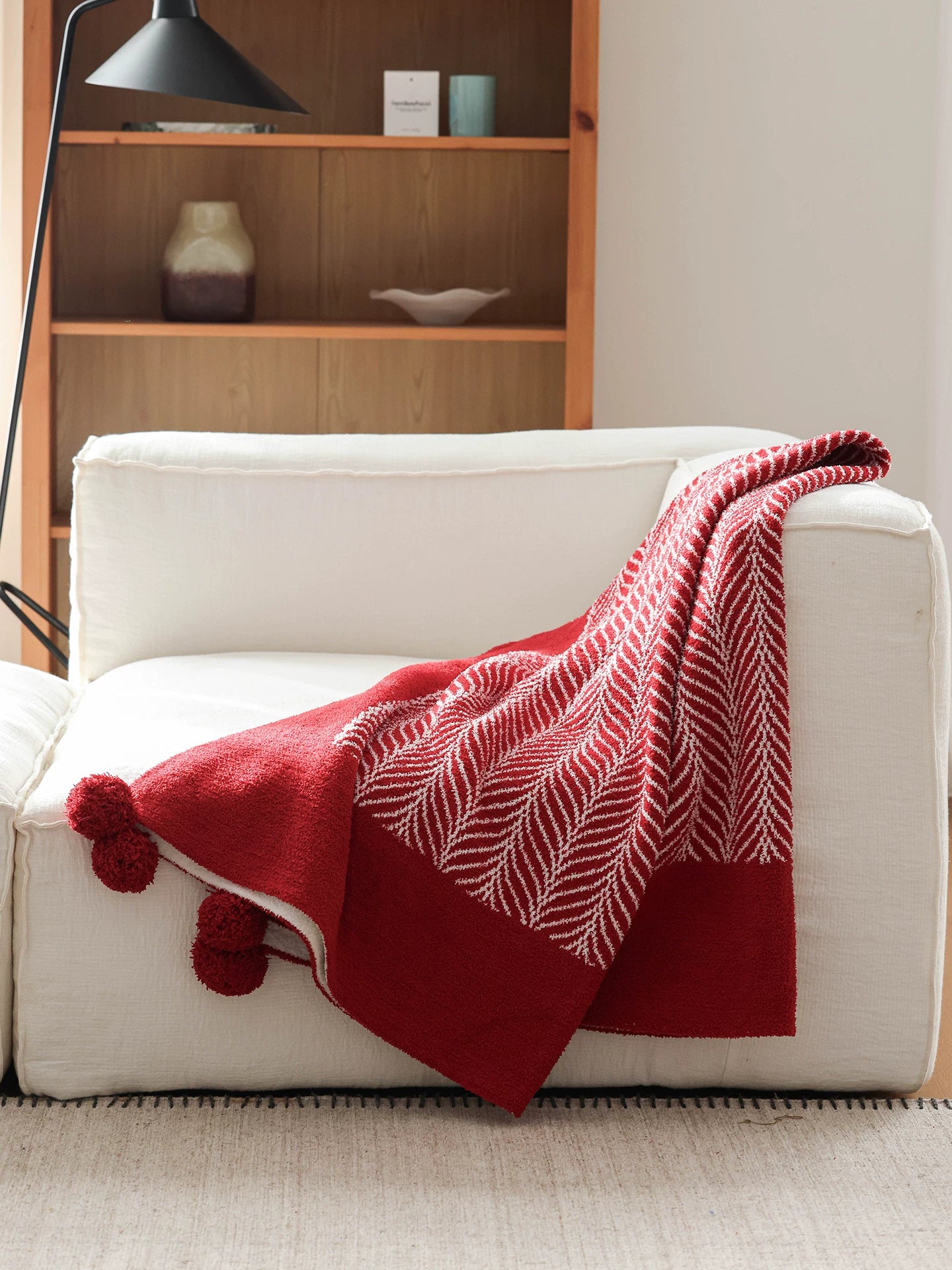 Wedding red bedding half fleece blanket sofa decoration casual blanket Christmas and Spring Festival gift blanket new style