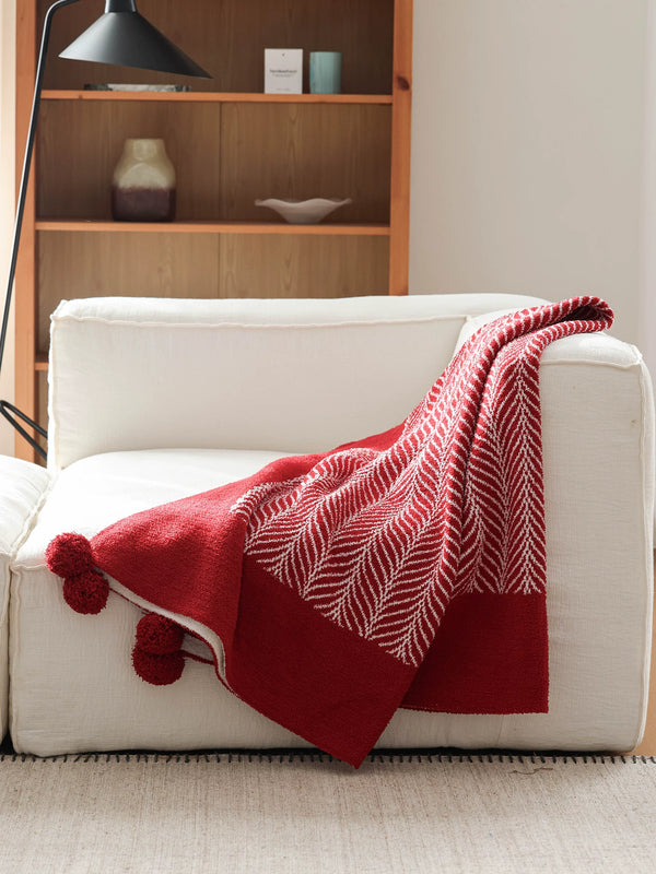 Wedding red bedding half fleece blanket sofa decoration casual blanket Christmas and Spring Festival gift blanket new style
