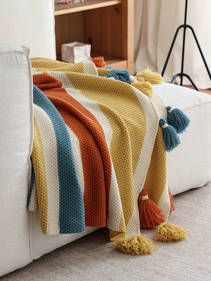 Casual small blankets, nap blankets, ins, sofa blankets, dopamine shawls, knitted decorations, B&B towel blankets