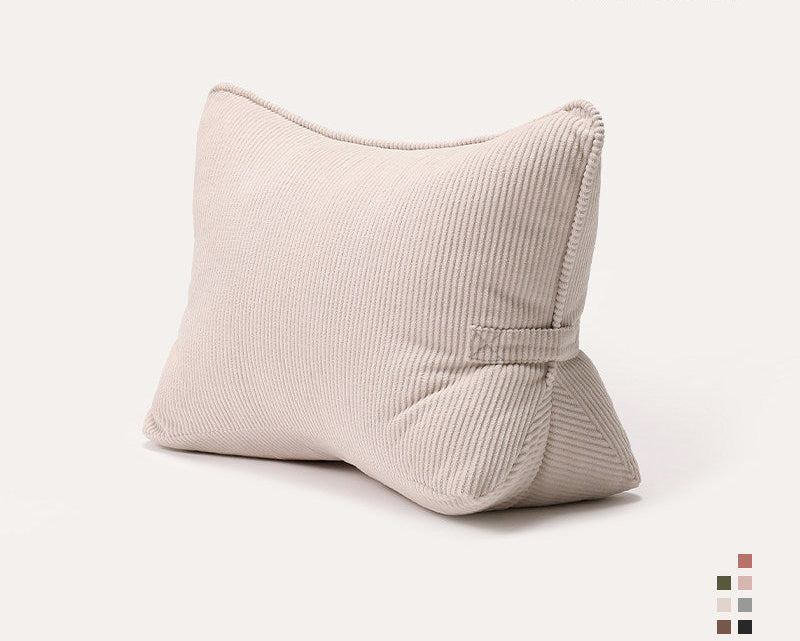 Large Backrest Pillow for Bed & Sofa – Lumbar Cushion for Reading & Phone Use
