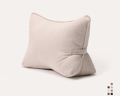 Large Backrest Pillow for Bed & Sofa – Lumbar Cushion for Reading & Phone Use