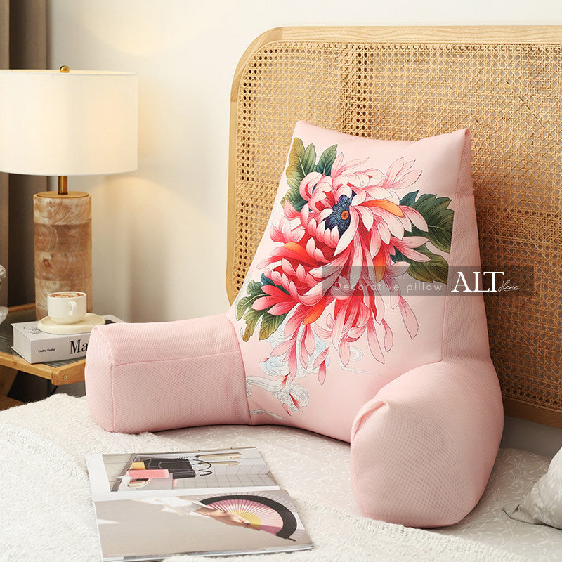 Chinese Style Bed Backrest Cushion – Large Soft Reading & Sofa Pillow