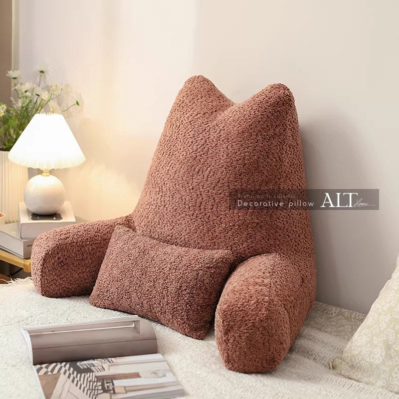 Large Bed Backrest Cushion – Washable Reading & Sofa Pillow