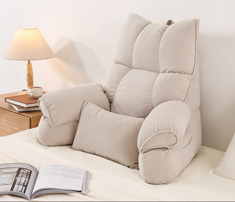 Large Bed Backrest Cushion – Soft Reading, Phone & Sofa Support Pillow