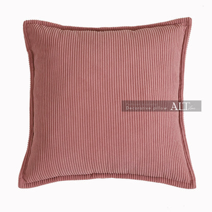Red Corduroy Square Pillow Cover – Luxury Sofa & Bed Cushion