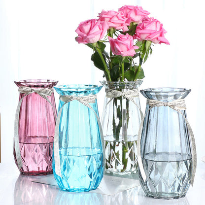 Set of 2 Clear Glass Vases – Hydroponic Plant &amp; Flower Display Decor