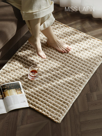 Handwoven Jute Rug – Wabi-Sabi Natural Floor Mat for Living Room & Entryway