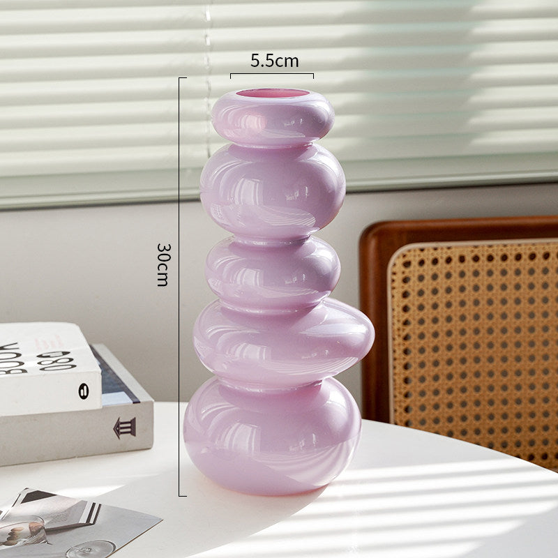 French Vintage Glass Vase – Elegant Flower Arrangement &amp; Table Decor