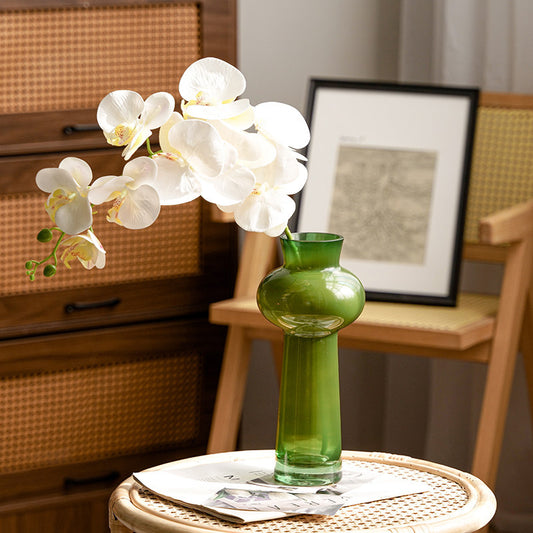 French Vintage Glass Vase – Elegant Flower Arrangement &amp; Table Decor