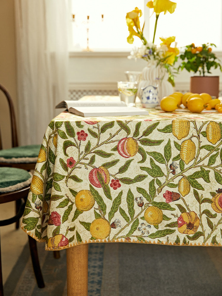 Prefer to set modern style tablecloth, household fruit, atmosphere, English cover cloth, dining table, rectangular coffee table, tablecloth customization