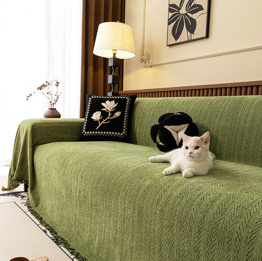 Chenille Sofa Cover – Cat Scratch Resistant Couch Protector for All Seasons
