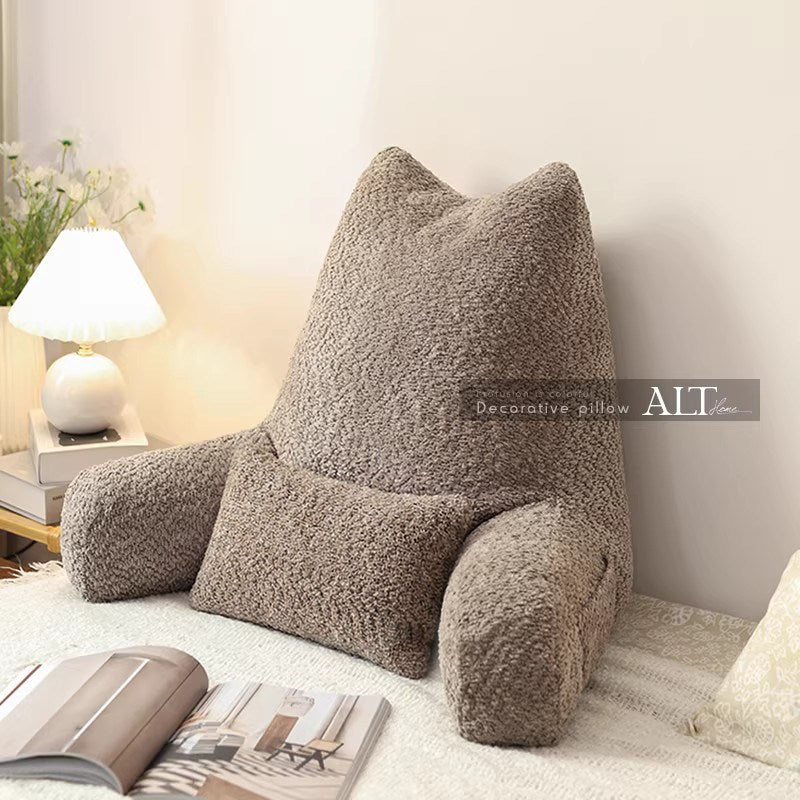 Large Bed Backrest Cushion – Washable Reading & Sofa Pillow