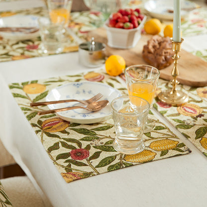 Burgundy European Tablecloth – Vintage Elegant Dining Table Cover