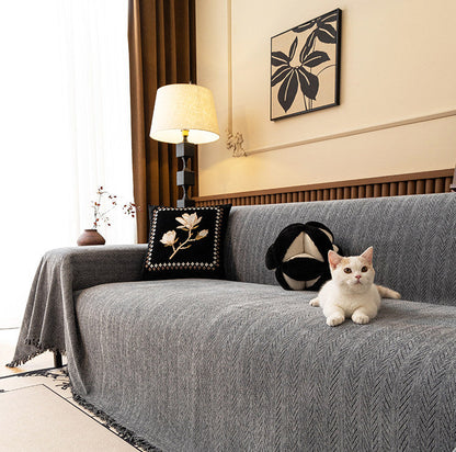 Chenille Sofa Cover – Cat Scratch Resistant Couch Protector for All Seasons