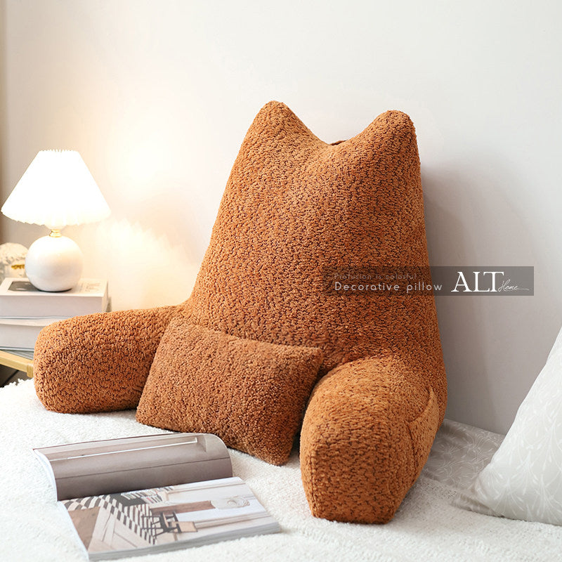 Large Bed Backrest Cushion – Washable Reading & Sofa Pillow