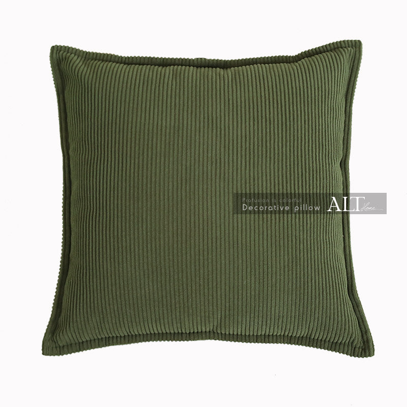 Red Corduroy Square Pillow Cover – Luxury Sofa & Bed Cushion