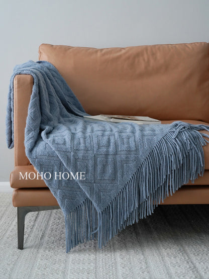 Neues gestricktes Bettfußtuch, Homestay-Hotel-Musterzimmer-Bettläufer, dekorative Sofadecke, Frühling-Herbst kostenloser Versand, Imitat Wolle