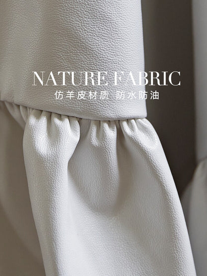 French Full Piano Cover – Cotton Linen Style Dust Cover with Ruffle Detail