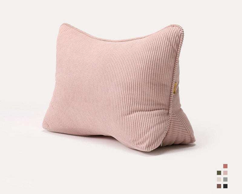Large Backrest Pillow for Bed & Sofa – Lumbar Cushion for Reading & Phone Use