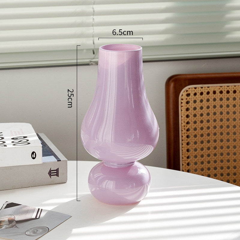 French Vintage Glass Vase – Elegant Flower Arrangement &amp; Table Decor