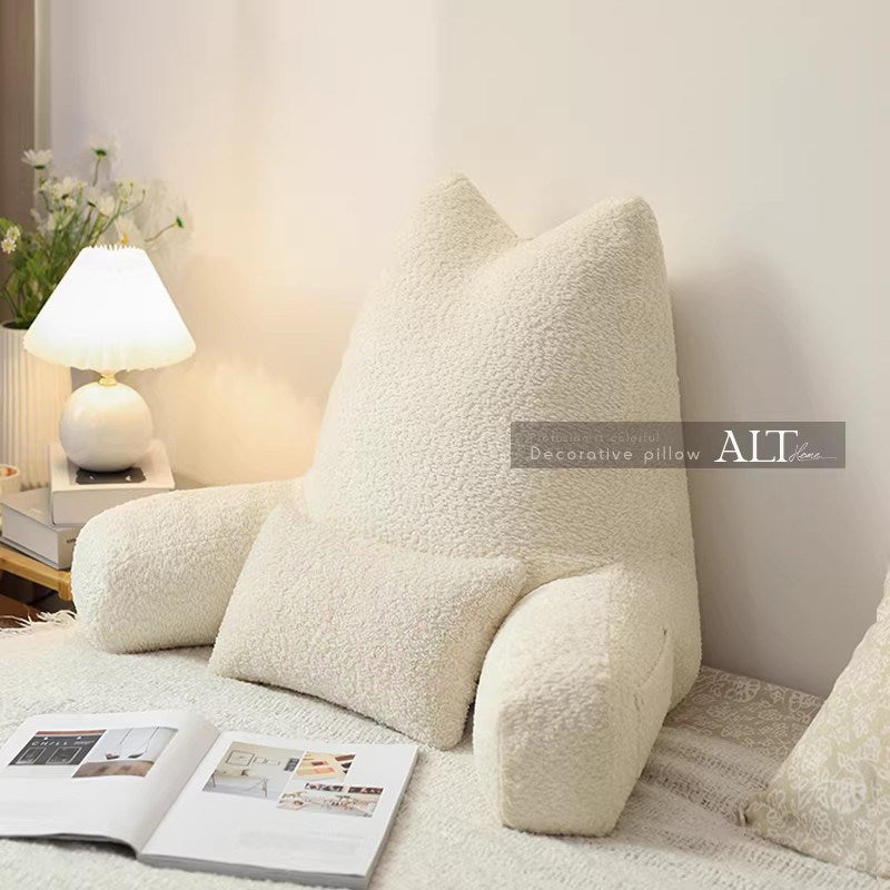 Large Bed Backrest Cushion – Washable Reading & Sofa Pillow