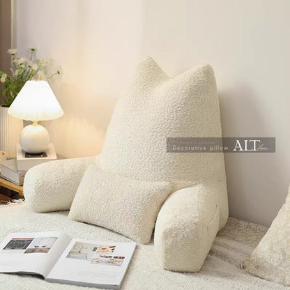 Large Bed Backrest Cushion – Washable Reading & Sofa Pillow