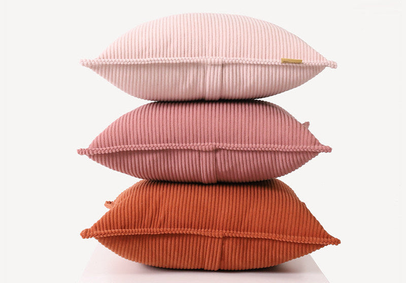 Red Corduroy Square Pillow Cover – Luxury Sofa & Bed Cushion
