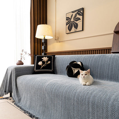 Chenille Sofa Cover – Cat Scratch Resistant Couch Protector for All Seasons