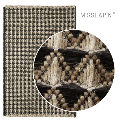 Handwoven Jute Rug – Wabi-Sabi Natural Floor Mat for Living Room & Entryway