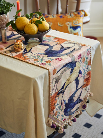 Vintage Tassel Table Runner – French, American & European Dining Table Decor