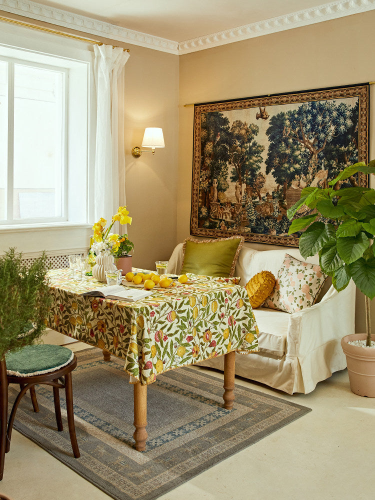 Prefer to set modern style tablecloth, household fruit, atmosphere, English cover cloth, dining table, rectangular coffee table, tablecloth customization