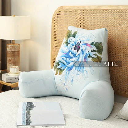 Chinese Style Bed Backrest Cushion – Large Soft Reading & Sofa Pillow