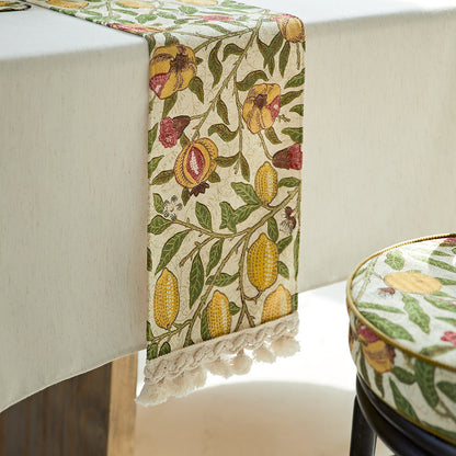 Burgundy European Tablecloth – Vintage Elegant Dining Table Cover