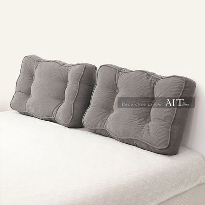 Large Bed Backrest Cushion – Removable Washable Pillow for Reading & Support