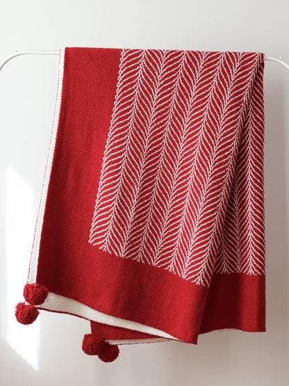 Wedding red bedding half fleece blanket sofa decoration casual blanket Christmas and Spring Festival gift blanket new style