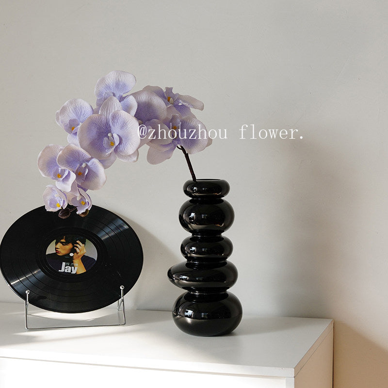 French Vintage Glass Vase – Elegant Flower Arrangement &amp; Table Decor