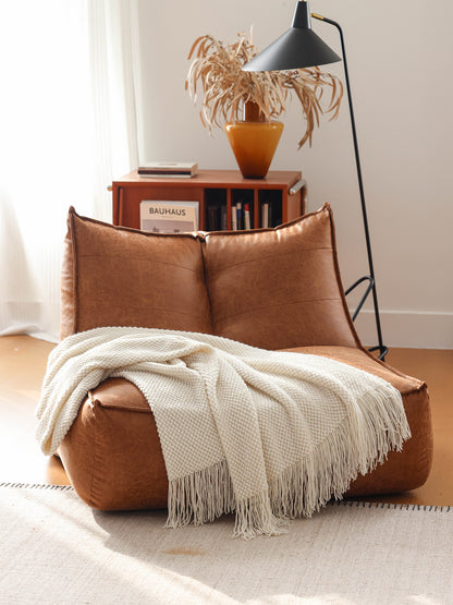 Gestrickte Decke im nordischen Kornmuster – Dekorativer Überwurf für Sofa & Bett