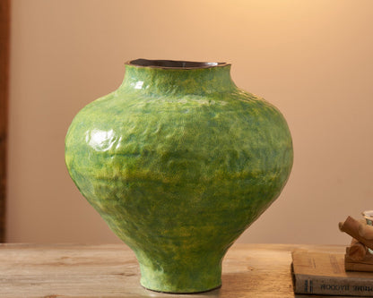 Jingdezhen Green Ceramic Vase – Vintage Flower &amp; Hydroponic Decor