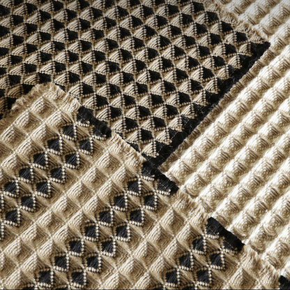 Handwoven Jute Rug – Wabi-Sabi Natural Floor Mat for Living Room & Entryway