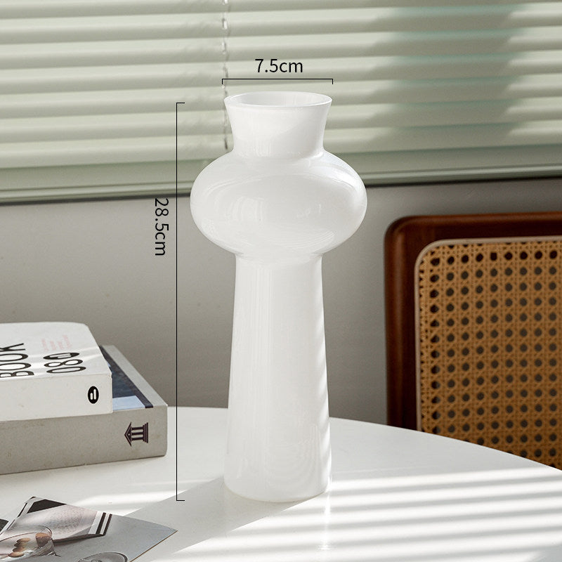 French Vintage Glass Vase – Elegant Flower Arrangement &amp; Table Decor